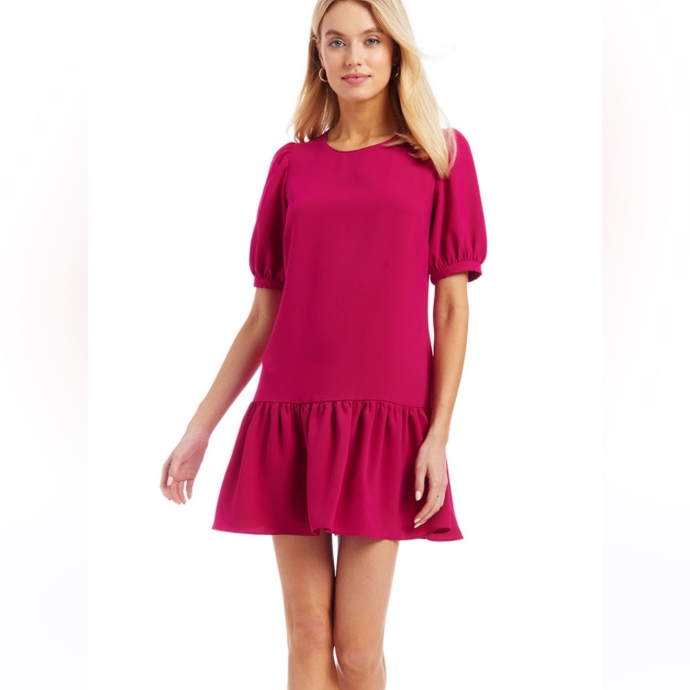 AMANDA UPRICHARD Julianne Dress in Magenta